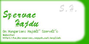 szervac hajdu business card